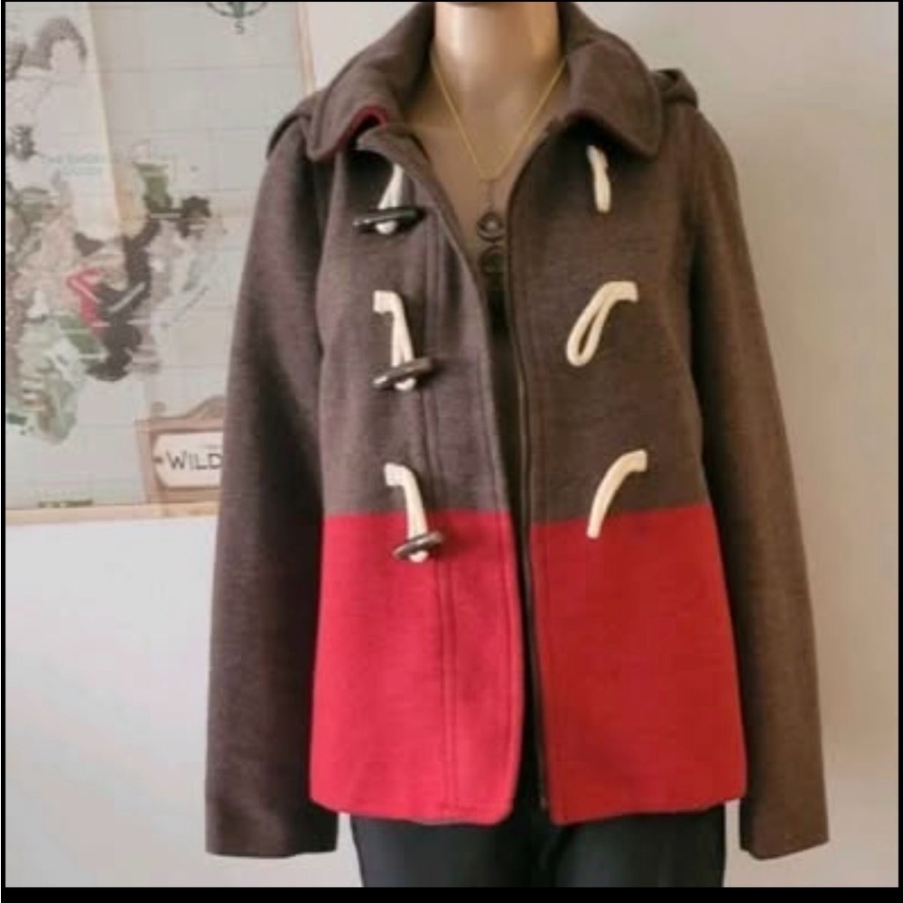 Old Navy Red and Brown Utility Jacket